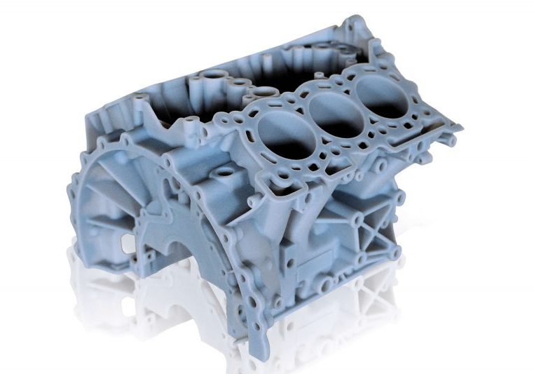 Stratasys Rigid Opaque engine block in Vero Material