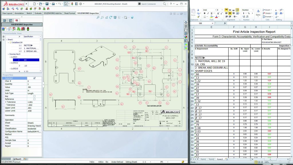 SOLIDWORKS Inspection Example