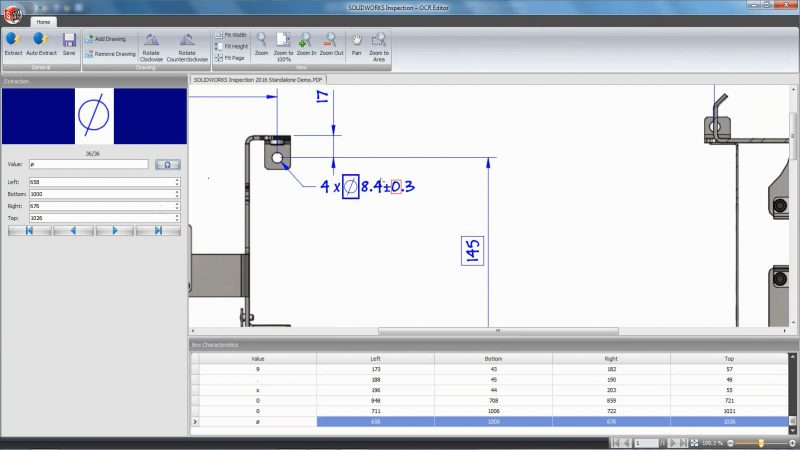 SOLIDWORKS Inspection OCR