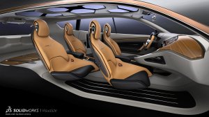 SOLIDWORKS Visualize Connected Example Car Interior